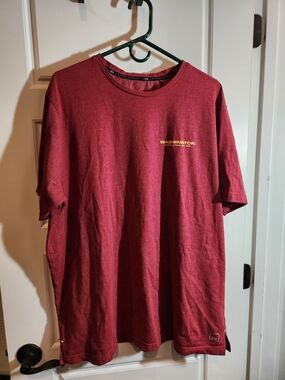 NFL Burgundy Short Sleeve Tee with Yellow Washington Logo